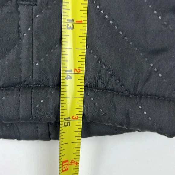 Gymboree Girls Black quilted jacket with faux  shearling collar - Picture 6 of 7